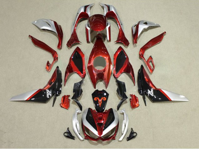Großhandel Kawasaki Z1000 Motorrad Verkleidung 2014-2019 - Rot Silber Schwarz