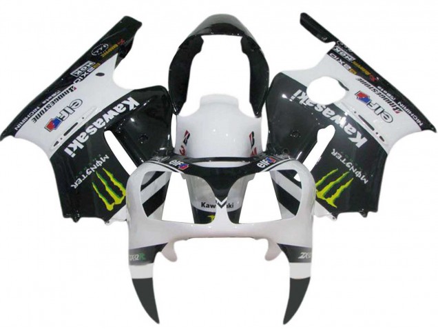 Großhandel Kawasaki ZX12R Motorrad Verkleidung 2000-2001 - Weiss Schwarz Gelb Elf Monster