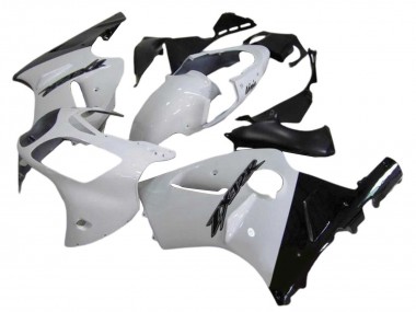 Großhandel Kawasaki ZX12R Motorrad Verkleidung 2000-2001 - Weiss Glanzendes Schwarz