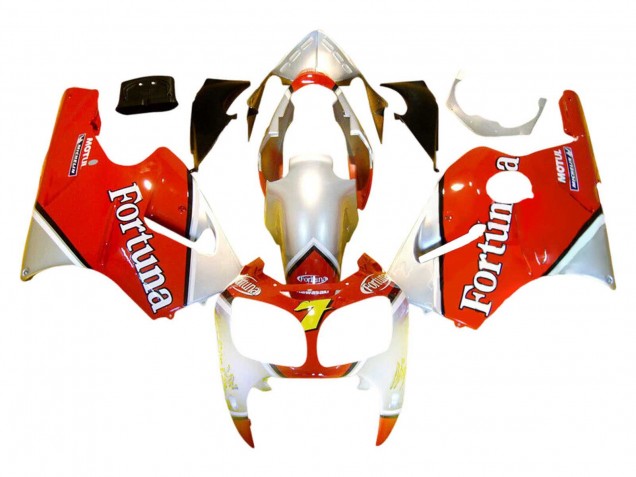 Großhandel Kawasaki ZX12R Motorrad Verkleidung 2000-2001 - Silber Rot Fortuna Motul 7
