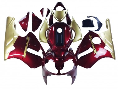Großhandel Kawasaki ZX12R Motorrad Verkleidung 2000-2001 - Rot Gold