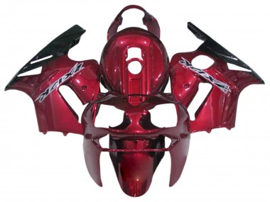 Großhandel Kawasaki ZX12R Motorrad Verkleidung 2002-2006 - Bonbon Rot Schwarz