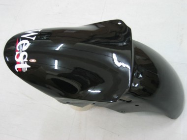 Großhandel Kawasaki ZX9R Motorrad Verkleidung 2000-2001 - Glanzendes Schwarz Weiss West