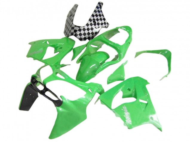 Großhandel Kawasaki ZX9R Motorrad Verkleidung 2000-2001 - Grun Schwarz Weiss Ninja