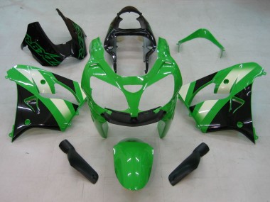 Großhandel Kawasaki ZX9R Motorrad Verkleidung 2000-2001 - Grun Silber Schwarz