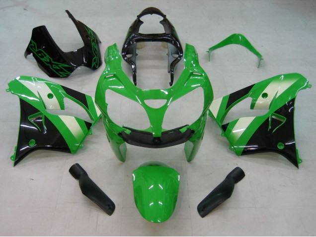 Großhandel Kawasaki ZX9R Motorrad Verkleidung 2000-2001 - Grun Silber Schwarz