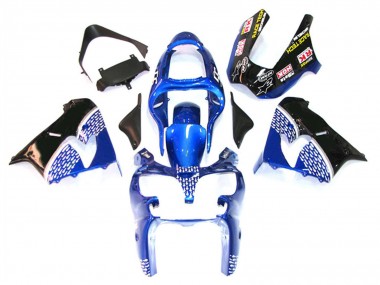 Großhandel Kawasaki ZX9R Motorrad Verkleidung 2000-2001 - Blau Weiss Schwarz