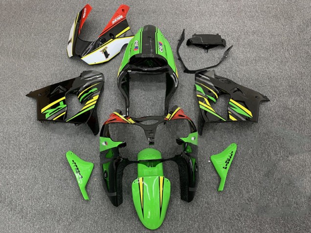 Großhandel Kawasaki ZX9R Motorrad Verkleidung 2000-2001 - Grun Orange Schwarz