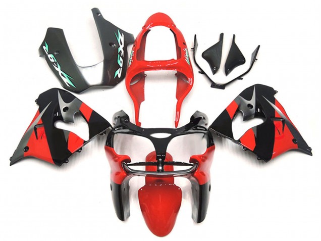 Großhandel Kawasaki ZX9R Motorrad Verkleidung 2000-2001 - Rot Schwarz