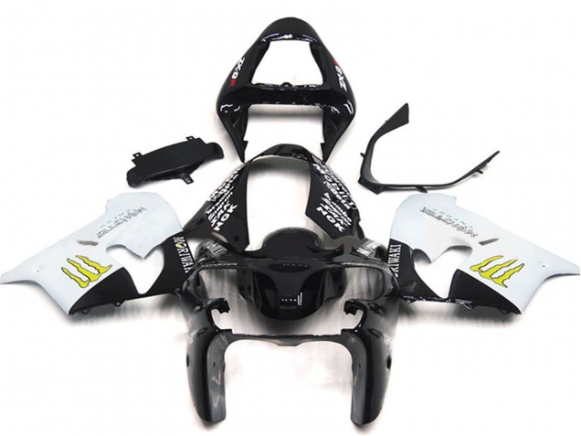 Großhandel Kawasaki ZX9R Motorrad Verkleidung 2002-2003 - Weiss Glanzendes Schwarz Gelb Monster