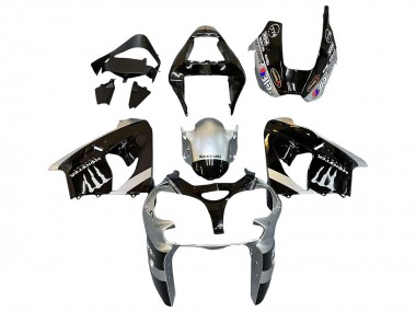 Großhandel Kawasaki ZX9R Motorrad Verkleidung 2002-2003 - Silber Glanzendes Schwarz Monster Elf