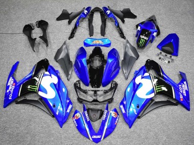 Großhandel Yamaha YZF R3 Motorrad Verkleidung 2015-2018 - Blau Schwarz Grun Monster