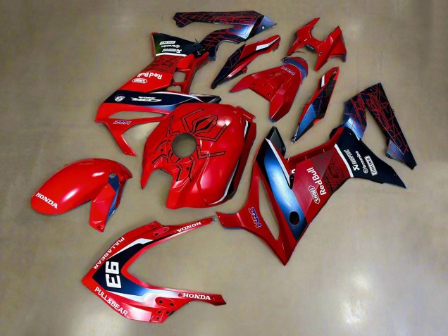 Großhandel Honda CBR650R Motorrad Verkleidung 2019-2020 - Rot Weiss Dunkel Blau HRC Pull&Bear 93
