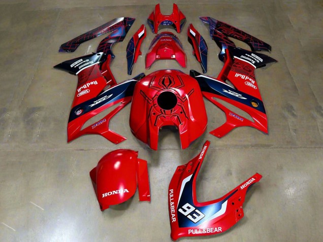 Großhandel Honda CBR650R Motorrad Verkleidung 2019-2020 - Rot Weiss Dunkel Blau HRC Pull&Bear 93