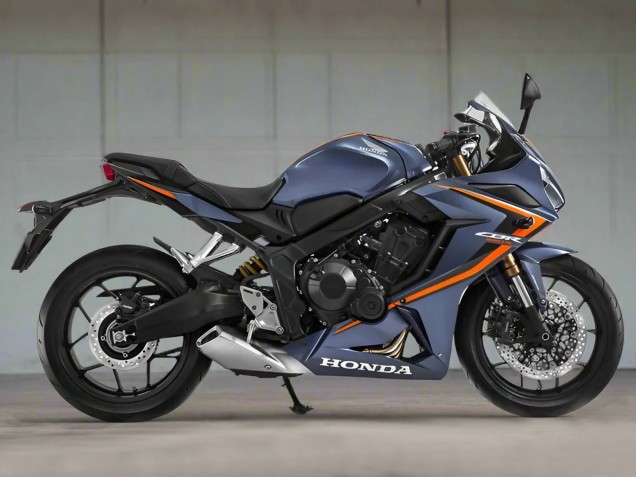 Großhandel Honda CBR650R Motorrad Verkleidung 2019-2020 - Glanzendes Dunkel Blau Orange Schwarz