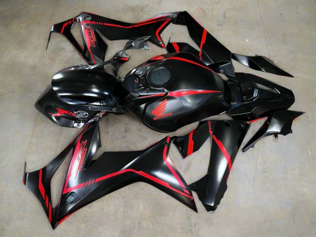 Großhandel Honda CBR650R Motorrad Verkleidung 2021-2023 - Glanzendes Schwarz Rot Streifen