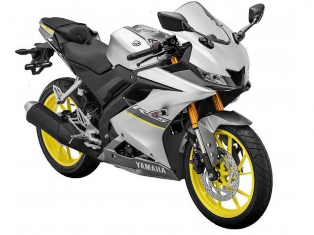 Großhandel Yamaha YZF R15 Motorrad Verkleidung 2018-2024 - Matt Silber Gelb