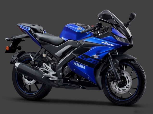 Großhandel Yamaha YZF R15 Motorrad Verkleidung 2018-2024 - Blau Schwarz Weiss