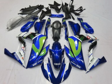Großhandel Yamaha YZF R3/R25 Motorrad Verkleidung 2015-2018 - Blau Weiss Schwarz Grun Monster