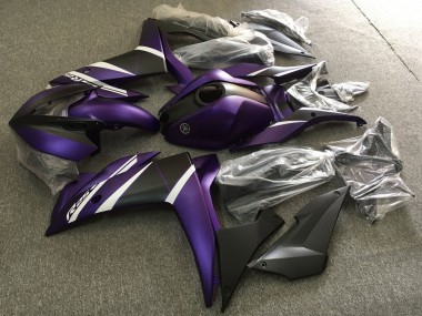 Großhandel Yamaha YZF R3/R25 Motorrad Verkleidung 2015-2018 - Weiss Lila Matt Schwarz
