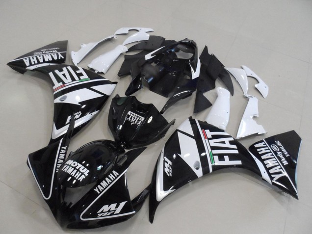 Großhandel Yamaha YZF R1 Motorrad Verkleidung 2009-2011 - Weiss Schwarz Motul Fiat