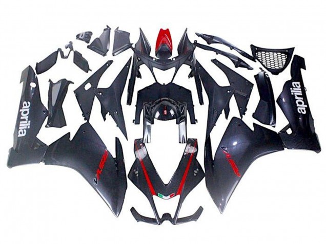 Großhandel Aprilia RSV4 1000 Motorrad Verkleidung 2009-2015 - Schwarz Kunstkohlefaser Rot
