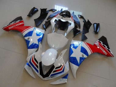 Großhandel Yamaha YZF R1 Motorrad Verkleidung 2009-2011 - Weiss Blau Rot Schwarz Ducati Stern Stil