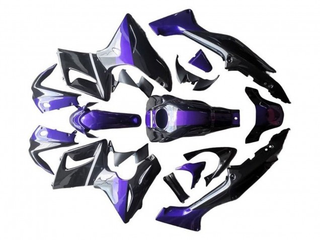 Großhandel Honda CBR125R Motorrad Verkleidung 2002-2006 - Silber Lila Glanzendes Schwarz