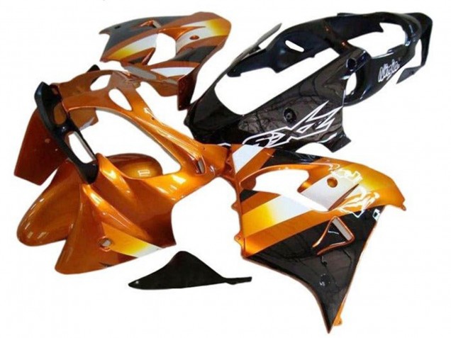 Großhandel Kawasaki ZX9R Motorrad Verkleidung 2002-2003 - Orange Schwarz Weiss