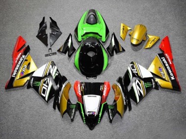 Großhandel Kawasaki ZX10R Motorrad Verkleidung 2004-2005 - Gold Schwarz Grun Weiss Rot