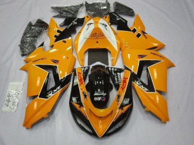 Großhandel Kawasaki ZX10R Motorrad Verkleidung 2006-2007 - Orange Weiss Schwarz Rennen Elf