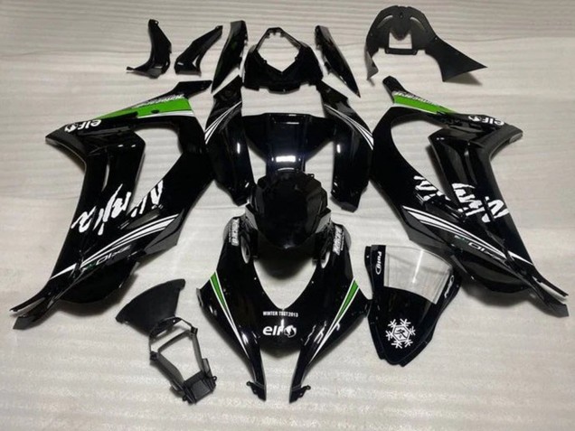 Großhandel Kawasaki ZX10R Motorrad Verkleidung 2016-2020 - Glanzendes Schwarz Weiss Grun Streifen Schnee