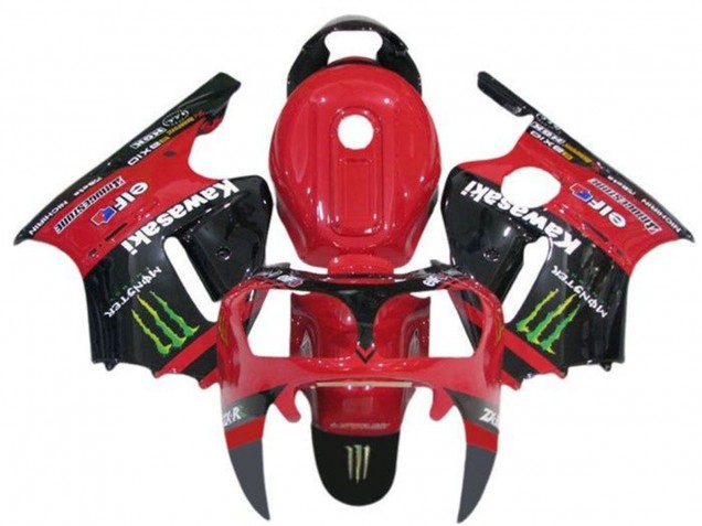 Großhandel Kawasaki ZX12R Motorrad Verkleidung 2000-2001 - Rot Schwarz Grun Monster