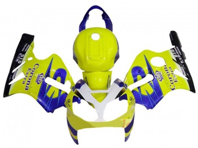 Großhandel Kawasaki ZX12R Motorrad Verkleidung 2000-2001 - Gelb Weiss Blau Corona Extra
