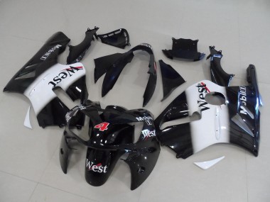 Großhandel Kawasaki ZX12R Motorrad Verkleidung 2002-2006 - Glanzendes Schwarz Weiss Rot West Mobil 4