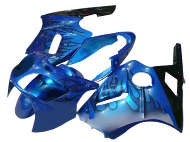 Großhandel Kawasaki ZX12R Motorrad Verkleidung 2002-2006 - Blau Flamme Schwarz