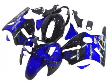 Großhandel Kawasaki ZX12R Motorrad Verkleidung 2002-2006 - Blau Glanzendes Schwarz Elf Bridgestone Monster