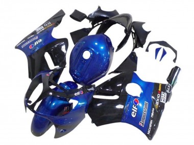 Großhandel Kawasaki ZX12R Motorrad Verkleidung 2002-2006 - Blau Glanzendes Schwarz Elf Bridgestone
