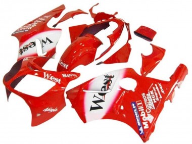 Großhandel Kawasaki ZX12R Motorrad Verkleidung 2002-2006 - Rot Weiss West