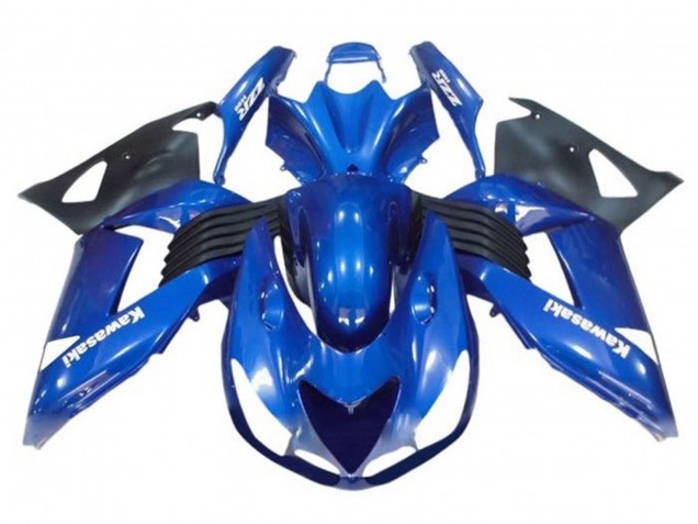 Großhandel Kawasaki ZX14R ZZR1400 Motorrad Verkleidung 2006-2011 - Blau Schwarz Weiss Aufkleber