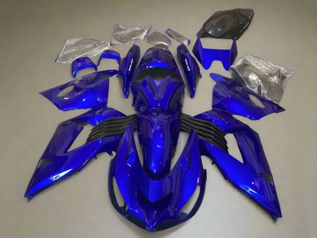Großhandel Kawasaki ZX14R ZZR1400 Motorrad Verkleidung Kit 2006-2011 - Blau