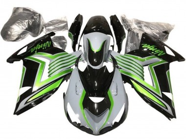 Großhandel Kawasaki ZX14R ZZR1400 Motorrad Verkleidung 2012-2024 - Weiss Grun Glanzendes Schwarz