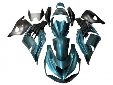 Großhandel Kawasaki ZX14R ZZR1400 Motorrad Verkleidung 2012-2024 - Metallisch Blau Grun Blau