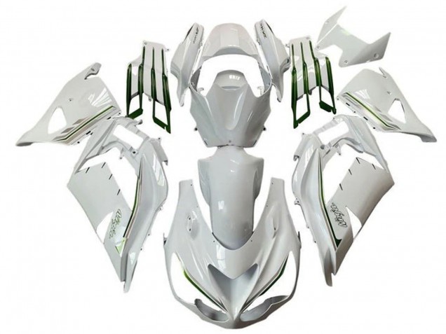 Großhandel Kawasaki ZX14R ZZR1400 Motorrad Verkleidung 2012-2024 - Weiss Grun Silber Streifen