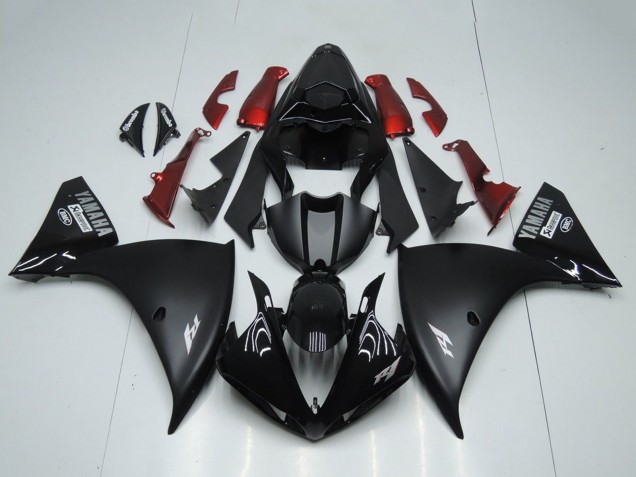 Großhandel Yamaha YZF R1 Motorrad Verkleidung 2012-2014 - Glanzendes Schwarz Matt Schwarz Rot