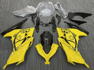 Großhandel Kawasaki EX300 Motorrad Verkleidung 2013-2024 - Gelb Schwarz Kreiss