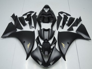Großhandel Yamaha YZF R1 Motorrad Verkleidung 2012-2014 - Glanzendes Schwarz Matt Schwarz Gold Aufkleber