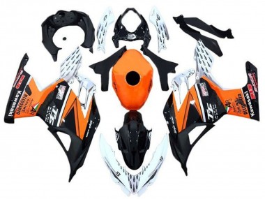 Großhandel Kawasaki Ninja 400 Motorrad Verkleidung 2018-2024 - Orange Weiss Schwarz