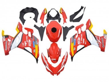 Großhandel Kawasaki Ninja 400 Motorrad Verkleidung 2018-2024 - Rot Weiss Gelb Schwarz Trick Star Bridgestone