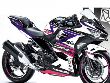 Großhandel Kawasaki Ninja 400 Motorrad Verkleidung 2018-2024 - Weiss Lila Rosa